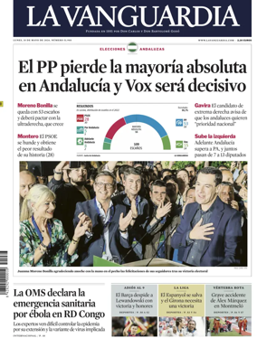 Cover of La Vanguardia (1st Edition)