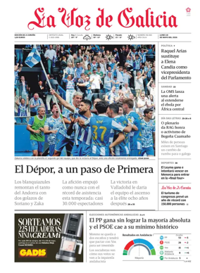 Cover of La Voz de Galicia (A Coruna)