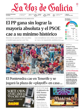 Cover of La Voz de Galicia (Deza)