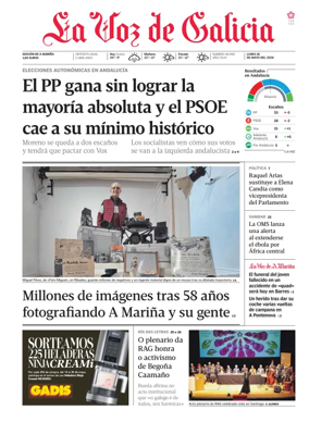 Cover of La Voz de Galicia (Viveiro)