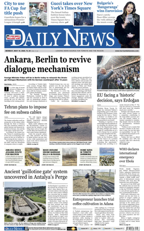 Cover of Hurriyet Daily News & Economic Review