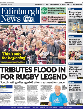 Cover of Edinburgh Evening News