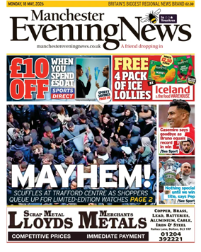 Cover of Manchester Evening News