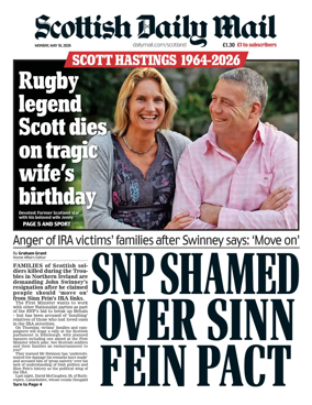 Cover of Scottish Daily Mail