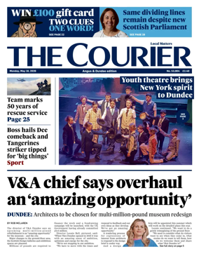 Cover of The Courier & Advertiser (Angus and Dundee)
