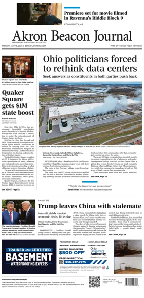 Cover of Akron Beacon Journal