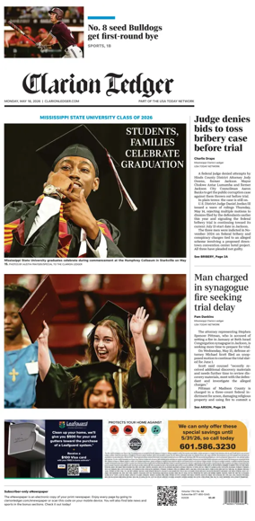 Cover of Clarion Ledger
