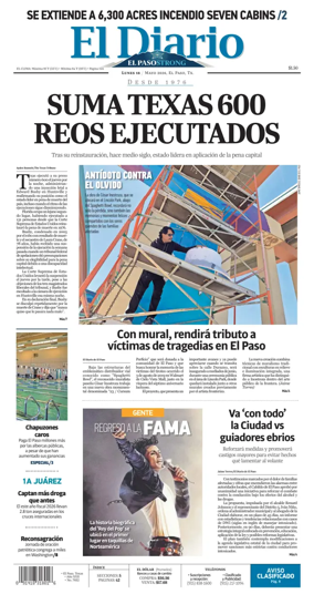 Cover of El Diario de El Paso