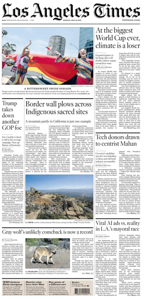Cover of Los Angeles Times