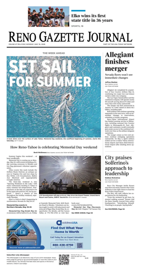 Cover of Reno Gazette Journal