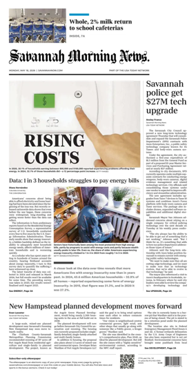 Cover of Savannah Morning News