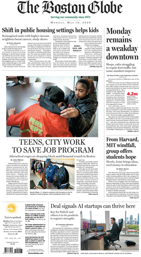 Cover of The Boston Globe