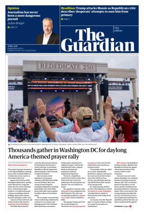 Cover of The Guardian (USA)