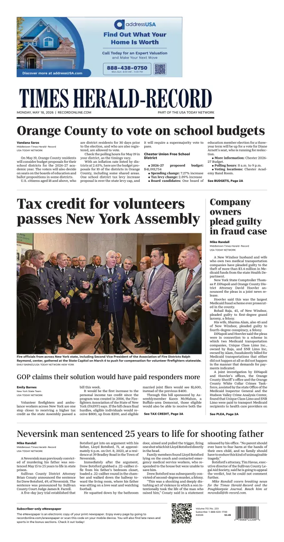 Cover of Times Herald-Record