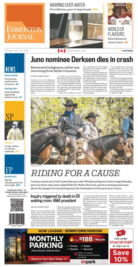 Cover of Edmonton Journal
