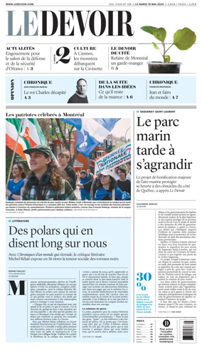 Cover of Le Devoir