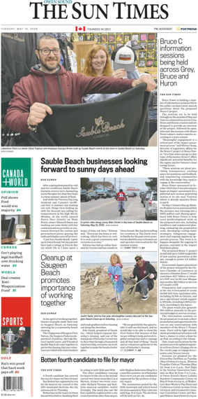 Cover of The Sun Times (Owen Sound)