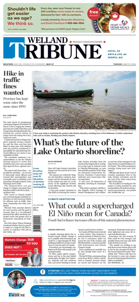 Cover of The Welland Tribune