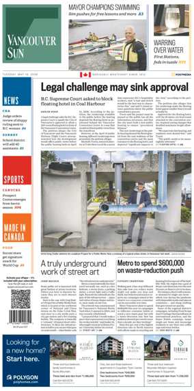 Cover of Vancouver Sun