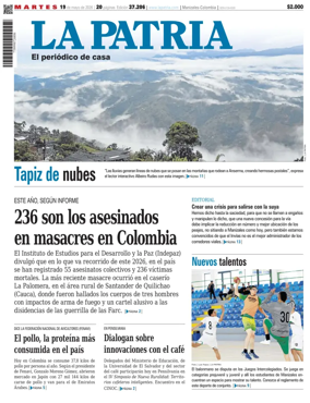 Cover of La Patria (Colombia)