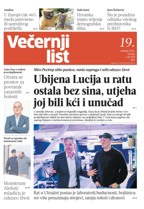 Cover of Vecernji list BiH