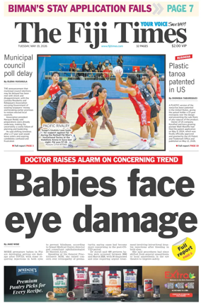 Cover of The Fiji Times