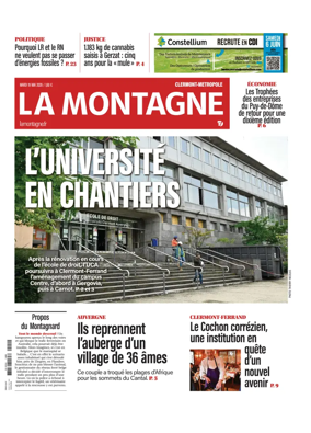 Cover of La Montagne (Clermont-Metropole)