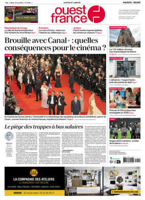 Cover of Ouest France (Angers / Segre)