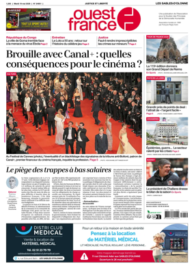 Cover of Ouest France (Les Sables-d'Olonne)