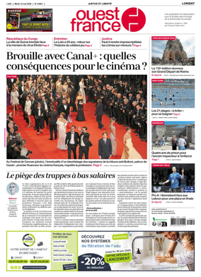 Cover of Ouest France (Lorient)
