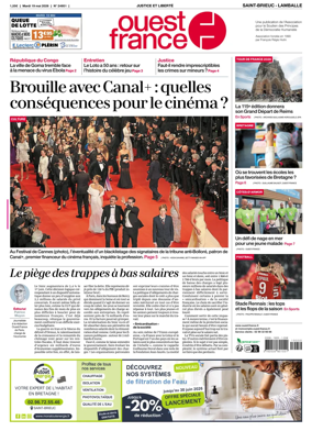 Cover of Ouest-France (Saint-Brieuc Lamballe)