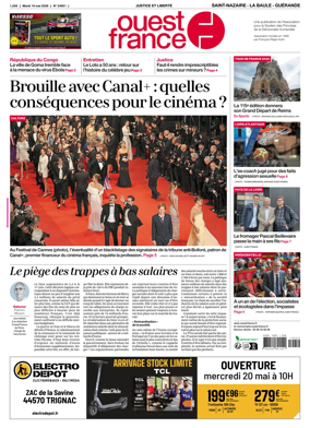 Cover of Ouest France (Saint-Nazaire La Baule Guerande)