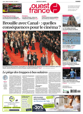 Cover of Ouest France (Vannes)