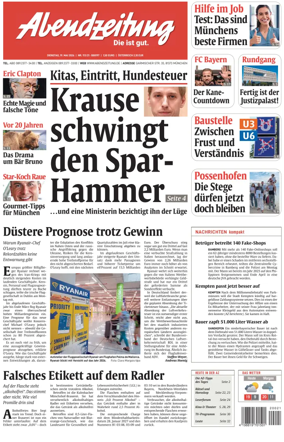 Cover of Abendzeitung Munchen