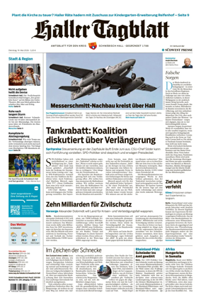 Cover of Haller Tagblatt