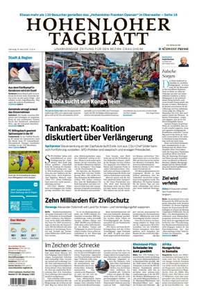 Cover of Hohenloher Tagblatt
