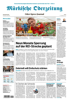 Cover of Markische Oderzeitung Eisenhuttenstadt