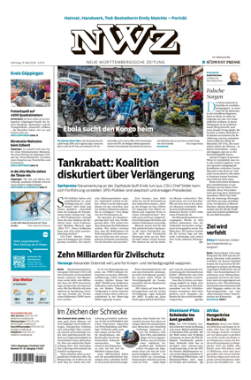 Cover of NWZ – Neue Wurttembergische Zeitung