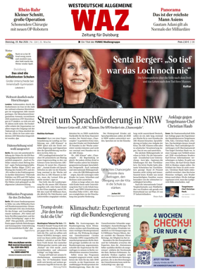Cover of Westdeutsche Allgemeine Zeitung (Duisburg)