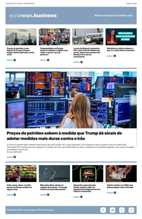 Cover of Euronews Business (Portuguese)