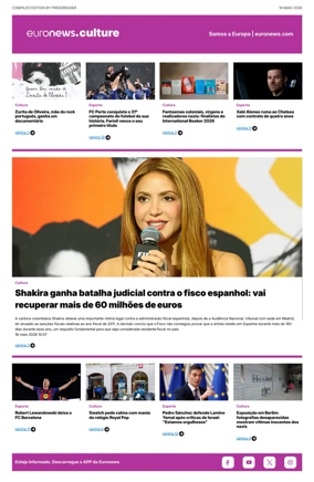 Cover of Euronews Culture and Sport (Portuguese)