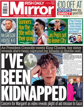 Cover of Irish Daily Mirror