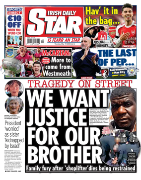 Cover of Irish Daily Star