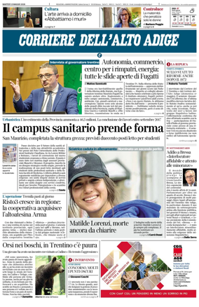 Cover of Corriere dell'Alto Adige