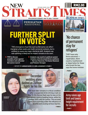 Cover of New Straits Times