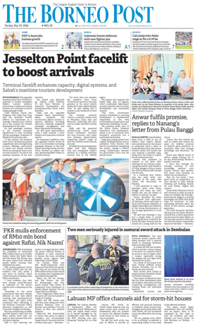 Cover of The Borneo Post (Sabah)