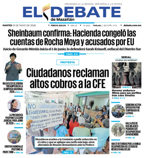 Cover of El Debate de Mazatlan