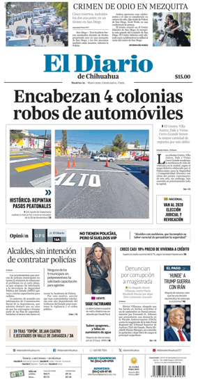 Cover of El Diario de Chihuahua