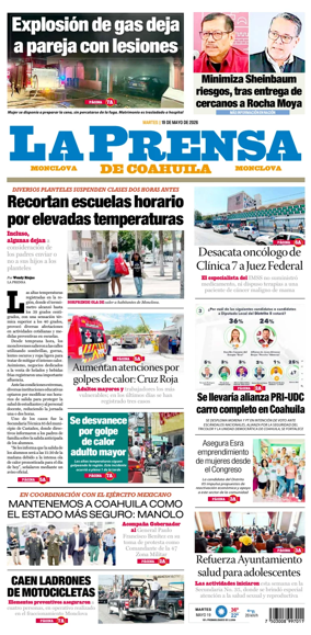 Cover of La Prensa de Coahuila