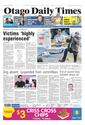 Cover of Otago Daily Times